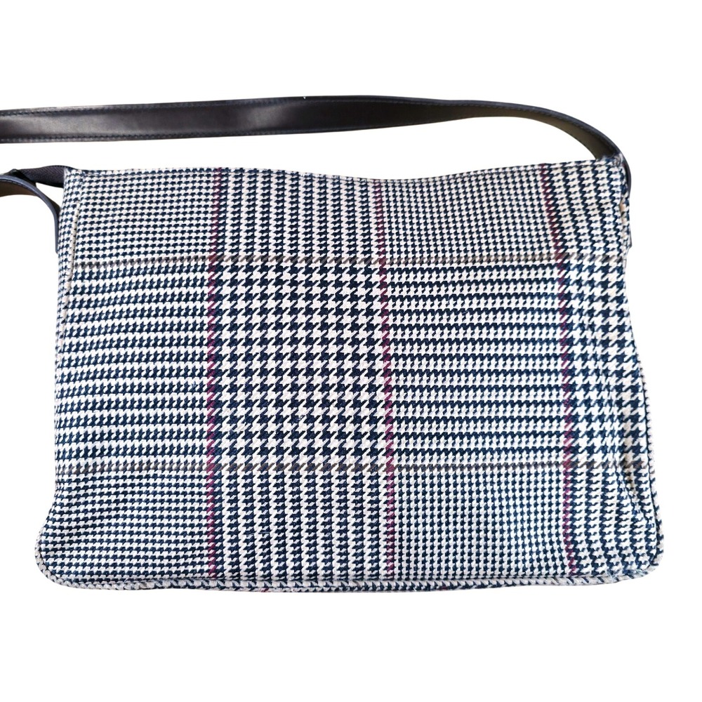 Lauren Ralph Lauren Houndstooth Shoulder Bag, Classic Plaid Purse - Picture 5 of 12